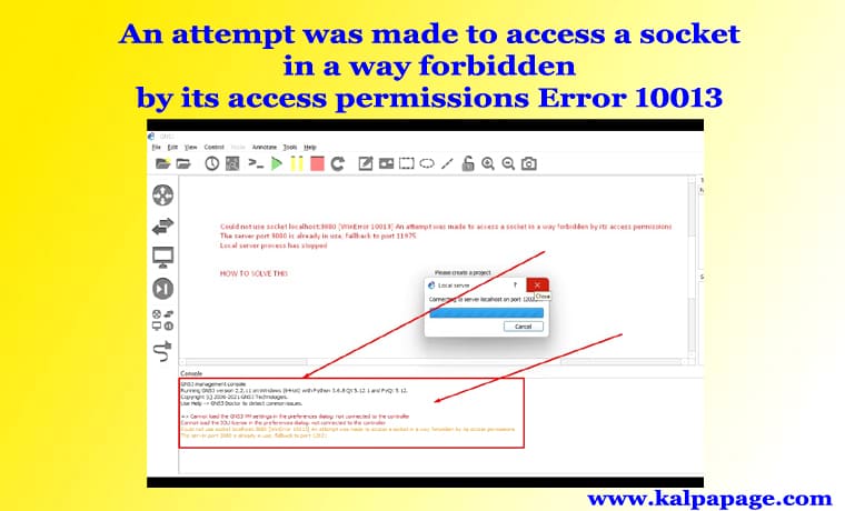 An attempt was made to access a socket in a way forbidden by its access permissions Error 10013 An attempt was made to access a socket in a way forbidden by its access permissions Error 10013