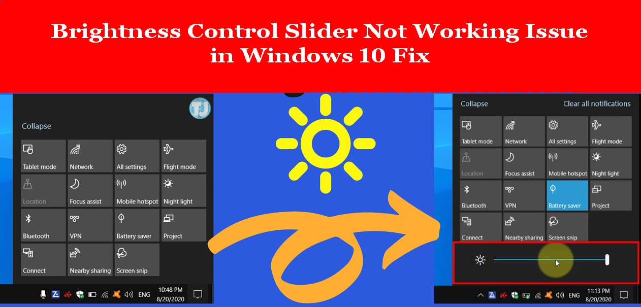 Brightness Control Slider Not Working Issue in Windows 10 Fix Brightness Control Slider Not Working Issue in Windows 10 Fix