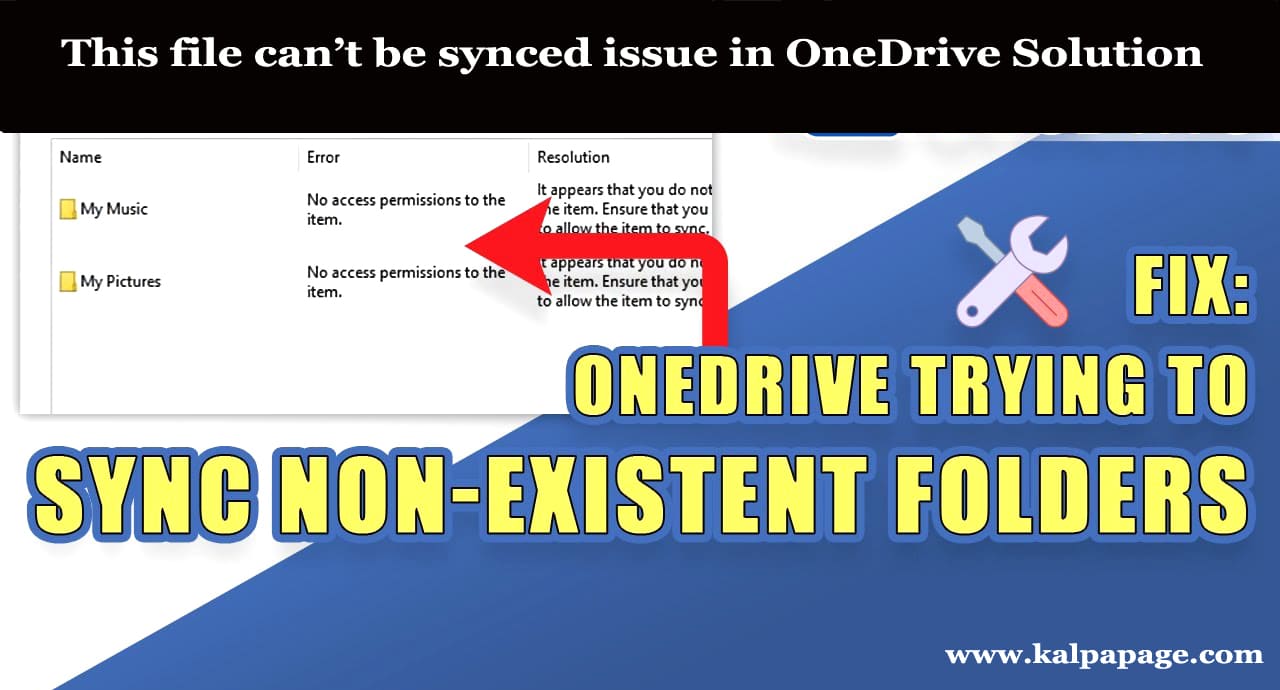 This file cannot be synced issue in OneDrive Solution This file cannot be synced issue in OneDrive Solution