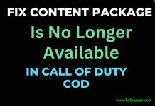 Content Package is No Longer Available in Call of Duty (COD) Fix Content Package is No Longer Available in Call of Duty (COD) Fix