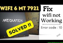 WiFi 6 Mediatek MT7921 not working Error Code 10/43 Fix WiFi 6 Mediatek MT7921 not working Error Code 1043 Fix