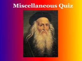 Miscellaneous Quiz