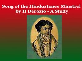 Song of the Hindustanee Minstrel by H Derozio - A Study