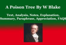 A Poison Tree By W Blake: Text, Analysis, Notes