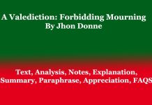 A Valediction: Forbidding Mourning: Text, Notes, Analysis A Valediction Forbidding Mourning By John Donne