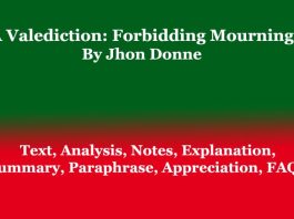 A Valediction Forbidding Mourning By John Donne
