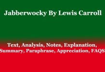 Jabberwocky By Lewis Carroll: Text, Analysis, Notes Jabberwocky By Lewis Carroll