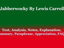 Jabberwocky By Lewis Carroll