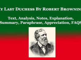 My Last Duchess By Robert Browning