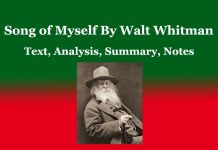 Song of Myself By Walt Whitman: Text, Analysis, Notes Song of Myself By Walt Whitman