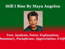 Still I Rise By Maya Angelou