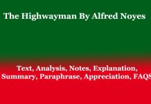 The Highwayman By Alfred Noyes: Text, Analysis, Notes The Highwayman By Alfred Noyes